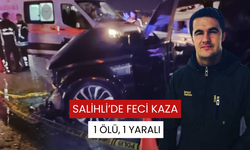 Salihli’de otomobil kamyona çarptı: Yolcu öldü, sürücü yaralandı