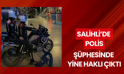 Salihli’de polisten kaçan motosikletliden uyuşturucu çıktı