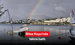 Bitez Koyu'nda tekne battı