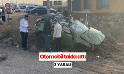 Otomobil takla attı: 3 yaralı