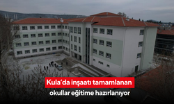 Kula’da inşaatı tamamlanan okullar eğitime hazırlanıyor