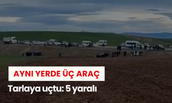 Üç araç tarlaya uçtu: 5 yaralı