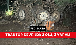 Kontrolden çıkan traktör ormanlık alana devrildi: 2 ölü, 2 yaralı