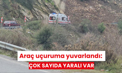 Araç uçuruma yuvarlandı: Çok sayıda yaralı var