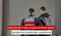 Manisa'da 5 ayrı suçtan aranan şahıs jandarma tarafından yakalandı