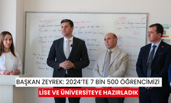 Başkan Zeyrek: 2024’te 7 bin 500 öğrencimizi lise ve üniversiteye hazırladık