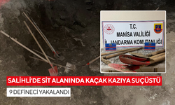 Salihli’de kazma-kürekli defineciler suçüstü yakalandı