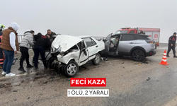 Cip ile çarpışan otomobil kağıt gibi ezildi: 1 ölü, 2 yaralı