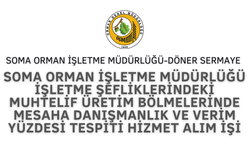 SOMA ORMAN İŞLETME MÜDÜRLÜĞÜ İŞLETME ŞEFLİKLERİNDEKİ MUHTELİF ÜRETİM BÖLMELERİNDE MESAHA DANIŞMANLIK VE VERİM YÜZDESİ TESPİTİ HİZMET ALIM İŞİ