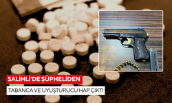 Salihli’de şüpheliden tabanca ve uyuşturucu hap çıktı