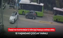 Tesla'nın kontrolsüz U dönüşü kazaya sebep oldu: 15 yaşındaki çocuk yaralı