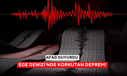 Ege Denizi'nde korkutan deprem! AFAD duyurdu