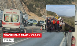 Zincirleme trafik kazası: 8 yaralı