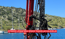 Myndos limanı'nda izinsiz tonozlar kaldırıldı