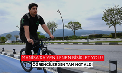Manisa’da yenilenen bisiklet yolu öğrencilerden tam not aldı