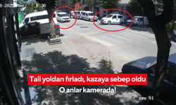 Tali yoldan fırladı, kazaya sebep oldu! O anlar kamerada!