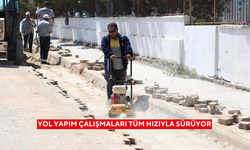 Didim'de yol yapım çalışmaları devam ediyor