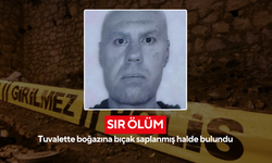 Tuvalette boğazına bıçak saplanmış halde bulundu