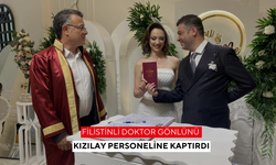 Alaşehir'de görev yapan Filistinli doktor gönlünü Kızılay personeline kaptırdı