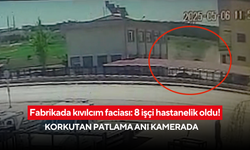 Fabrikada kıvılcım faciası: 8 işçi hastanelik oldu! Korkutan patlama anı kamerada