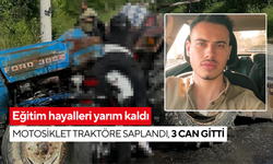 Okul yolu ölüm yolu oldu: Motosiklet traktöre saplandı, olay yerinde gözyaşı sel oldu