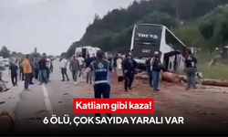Katliam gibi kaza! Otobüs, kamyon ve otomobil çarpıştı: 6 ölü, çok sayıda yaralı