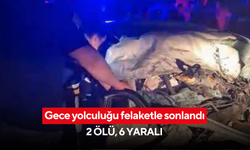 Gece yolculuğu felaketle sonlandı: Servis aracıyla otomobil çarpıştı: 2 ölü, 6 yaralı