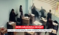 Ders arasında dehşet: Bıçaklı şahıs sınıfa girip öğrenciye saldırdı! O anlar güvenlik kamerasında