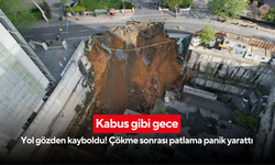 Kabus gibi gece: Yol gözden kayboldu! Çökme sonrası patlama panik yarattı