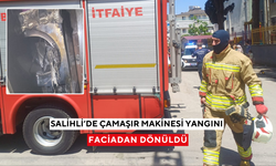 Salihli’de çamaşır makinesi yangını, faciadan dönüldü