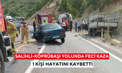 Salihli-Köprübaşı yolunda feci kaza, 1 kişi hayatını kaybetti