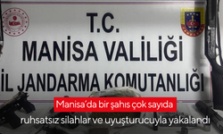 Manisa’da bir şahıs çok sayıda ruhsatsız silahlar ve uyuşturucuyla yakalandı