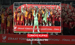 Galatasaraylı oyuncular Türkiye Kupası’nı kaldırdı, coşku zirveye ulaştı