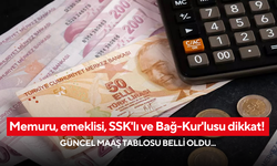 Memuru, emeklisi, SSK'lı ve Bağ-Kur'lusu dikkat! 6 aylık enflasyon farkına göre güncel maaş tablosu belli oldu...