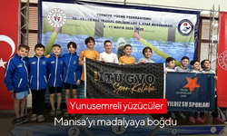 Yunusemreli yüzücüler Manisa’yı madalyaya boğdu