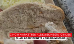 Zincir Marketten aldığı ekmeğin içinden çıkanı görünce neye uğradığını şaşırdı
