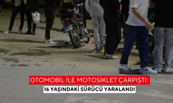 Otomobil ile motosiklet çarpıştı: 16 yaşındaki sürücü yaralandı