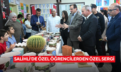 Salihli’de özel öğrencilerin özel sergisi tam not aldı