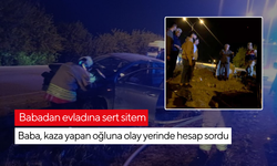 'Adam ol' diye bağırdı! Kaza yapan evladına olay yerinde babasından fırça