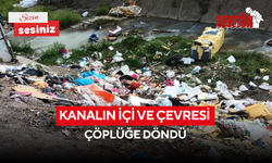 Kanalın içi ve çevresi çöplüğe döndü