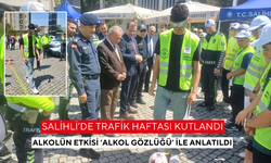 Salihli’de öğrenciler alkol gözlüğü takıp penaltı kullandı