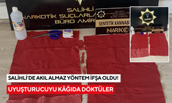 Salihli’de akıl almaz yöntem ifşa oldu! Uyuşturucuyu kâğıda döktüler