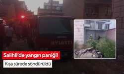 Salihli’de yangın paniği! Kısa sürede söndürüldü