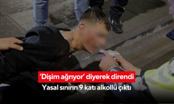 ‘Dişim ağrıyor’ diyerek direndi... Yasal sınırın 9 katı alkollü çıktı, polis aracına tekme yağdırdı!