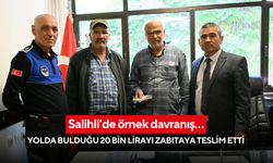 Salihli’de örnek davranış…Yolda bulduğu 20 bin lirayı zabıtaya teslim etti