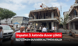İnşaatın 3. katında duvar çöktü: İşçi çöken duvarın altında kaldı
