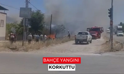 Bahçe yangını korkuttu