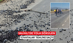 Salihli’de yola cıvata döküldü, sürücüler zor anlar yaşadı