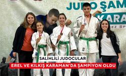 Salihlili judocular, Erel ve Kılkış Karaman’da şampiyon oldu
