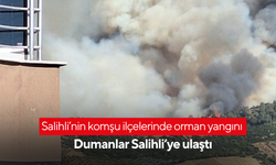Salihli’nin komşu ilçelerinde orman yangını | Dumanlar Salihli’ye ulaştı